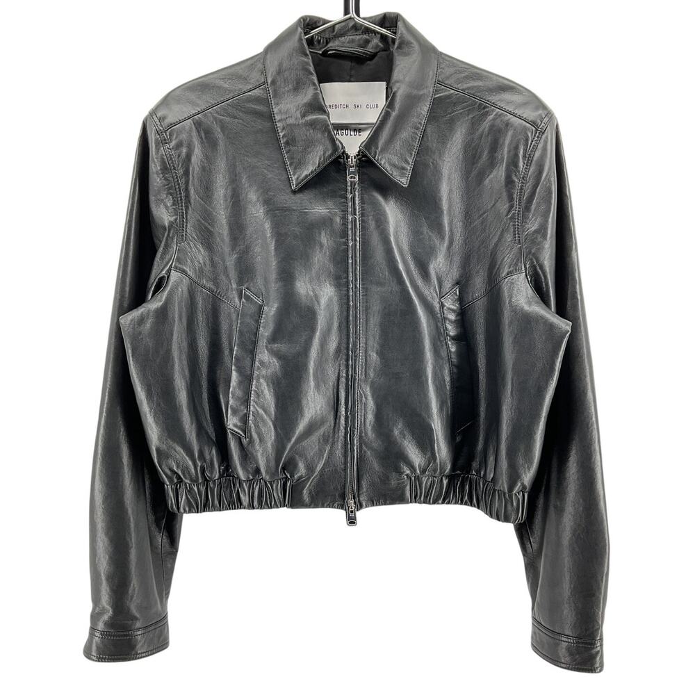 Agolde Cropped Black Essie Jacket Size XL - Picture 2 of 6
